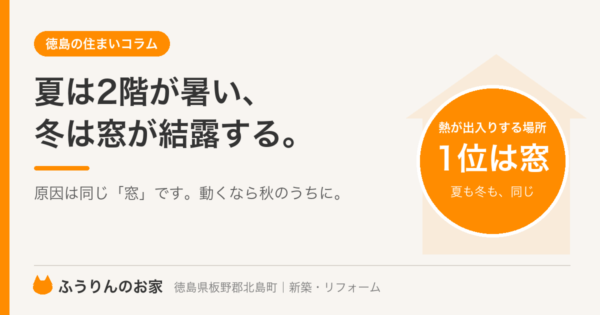 夏は2階が暑い、冬は窓が結露する｜原因は同じ「窓」